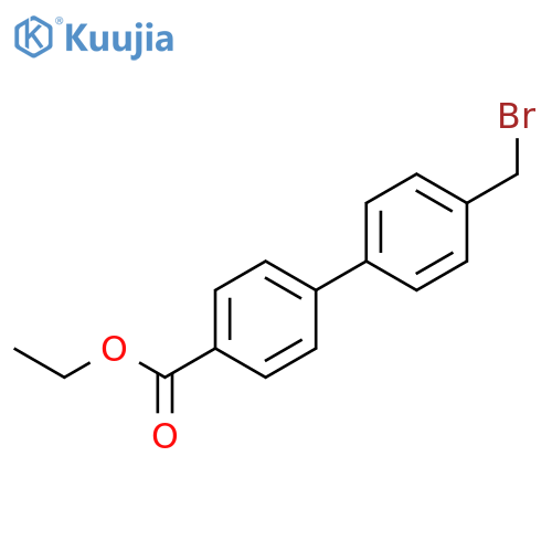[1,1'-Biphenyl]-4-carboxylic acid, 4'-(bromomethyl)-, ethyl ester structure