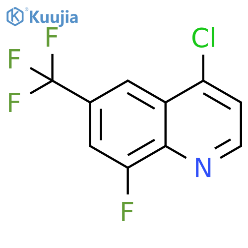 4-Chloro-8-fluoro-6-(trifluoromethyl)quinoline structure