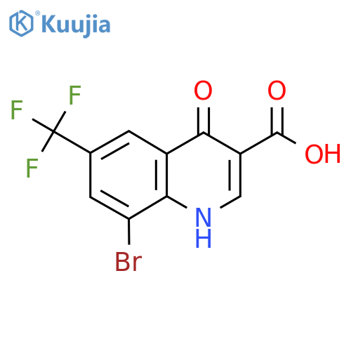 8-Bromo-4-hydroxy-6-(trifluoromethyl)quinoline-3-carboxylic acid structure