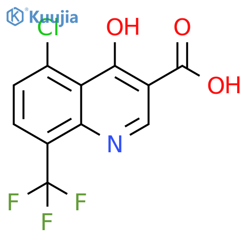 5-Chloro-4-hydroxy-8-(trifluoromethyl)quinoline-3-carboxylic acid structure