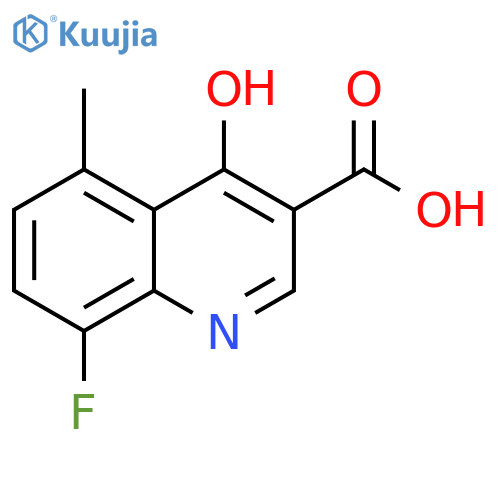 8-Fluoro-4-hydroxy-5-methylquinoline-3-carboxylic acid structure