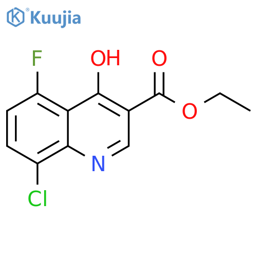 Ethyl 8-chloro-5-fluoro-4-hydroxyquinoline-3-carboxylate structure