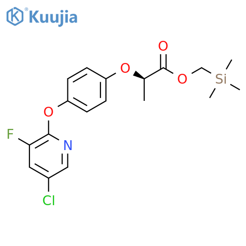 Propanoic acid, 2-[4-[(5-chloro-3-fluoro-2-pyridinyl)oxy]phenoxy]-, (trimethylsilyl)methyl ester, (R)- structure