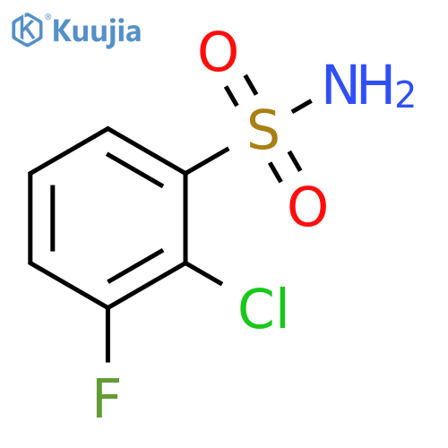 2-chloro-3-fluorobenzene-1-sulfonamide structure