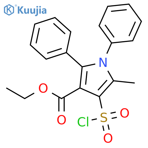 Ethyl 4-(Chlorosulphonyl)-1,2-diphenyl-5-methyl-1H-pyrrole-3-carboxylate structure