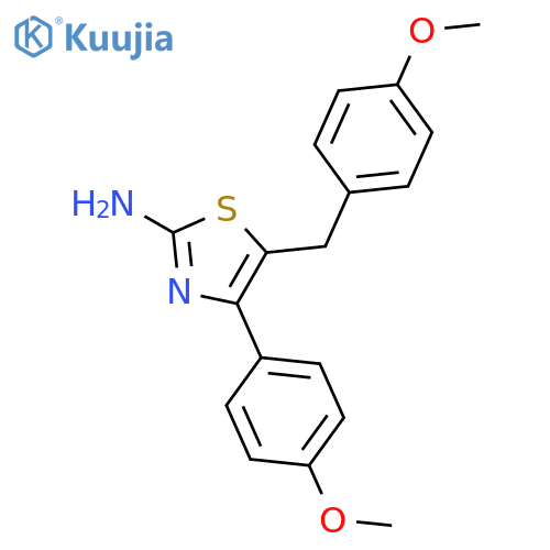 2-Thiazolamine, 4-(4-methoxyphenyl)-5-[(4-methoxyphenyl)methyl]- structure
