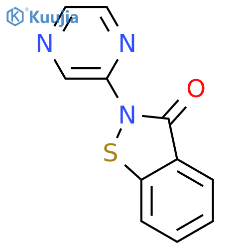 1,2-Benzisothiazol-3(2H)-one, 2-pyrazinyl- structure