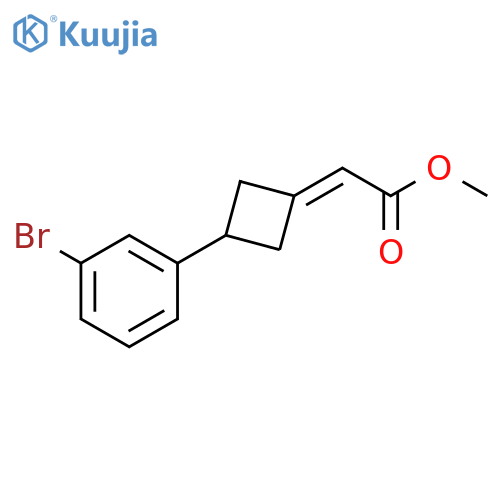 methyl 2-3-(3-bromophenyl)cyclobutylideneacetate structure