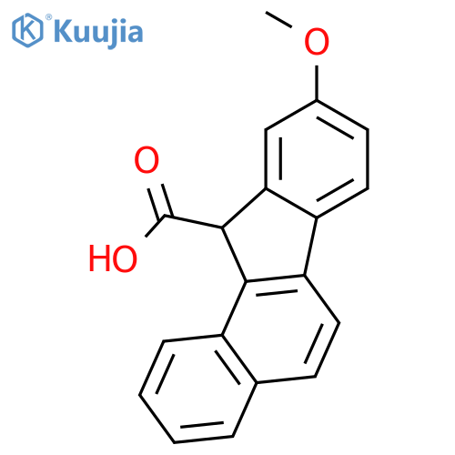 11H-Benzo[a]fluorene-11-carboxylic acid, 9-methoxy- structure