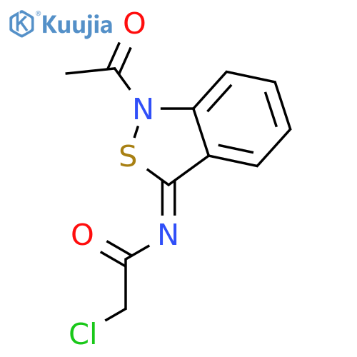Acetamide, N-(1-acetyl-2,1-benzisothiazol-3(1H)-ylidene)-2-chloro- structure