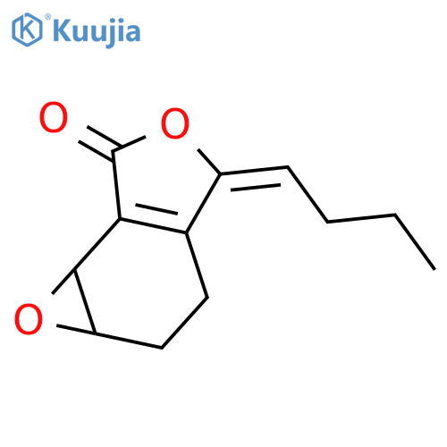 (4Z)-4-butylidene-2,3,4,6b-tetrahydrooxireno[e][2]benzofuran-6(1aH)-one structure