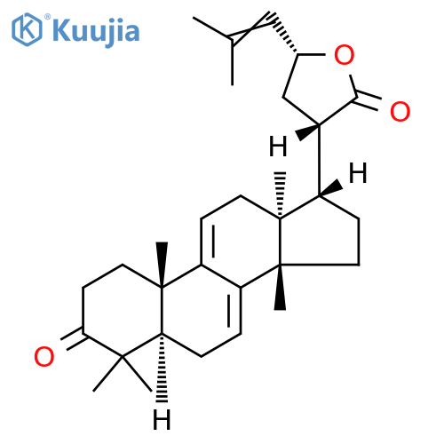 Lanosta-7,9(11),24-trien-21-oicacid, 23-hydroxy-3-oxo-, g-lactone, (13a,14b,17a,20S,23R)- (9CI) structure