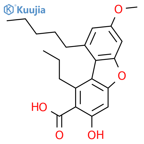 2-Dibenzofurancarboxylicacid, 3-hydroxy-7-methoxy-9-pentyl-1-propyl- structure