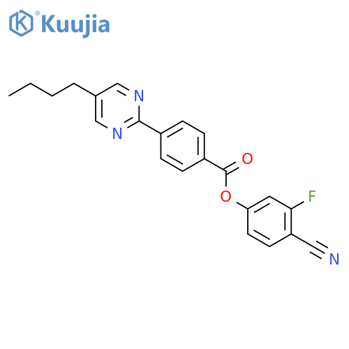 (4-cyano-3-fluorophenyl) 4-(5-butylpyrimidin-2-yl)benzoate structure
