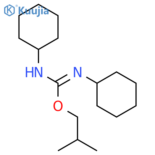 Carbamimidic acid, N,N'-dicyclohexyl-, 2-methylpropyl ester structure