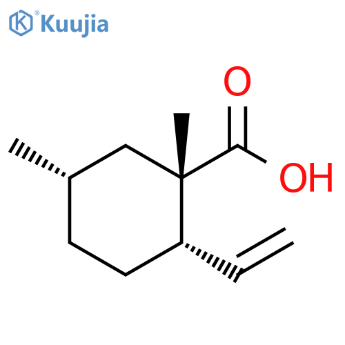 Cyclohexanecarboxylic acid, 2-ethenyl-1,5-dimethyl-, (1α,2α,5α)- (9CI) structure