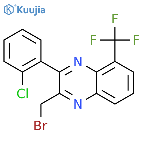2-(Bromomethyl)-3-(2-chlorophenyl)-5-(trifluoromethyl)quinoxaline structure