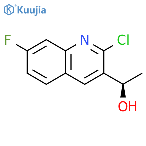 (1R)-1-(2-chloro-7-fluoroquinolin-3-yl)ethan-1-ol structure