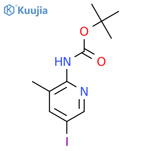 tert-butyl N-(5-iodo-3-methylpyridin-2-yl)carbamate structure
