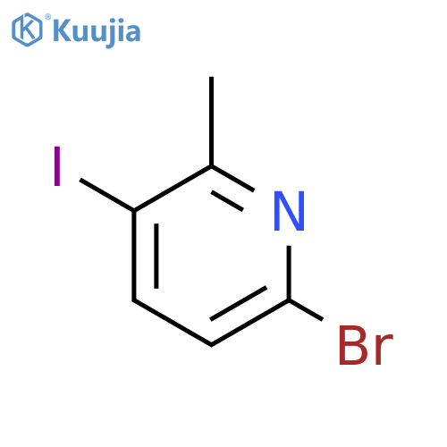 6-Bromo-3-iodo-2-methylpyridine structure