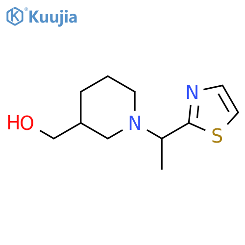 (1-(1-(Thiazol-2-yl)ethyl)piperidin-3-yl)methanol structure
