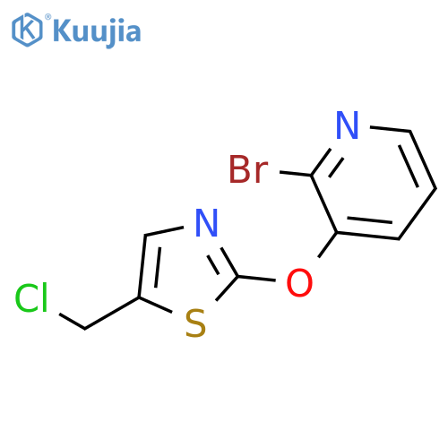 2-(2-bromopyridin-3-yl)oxy-5-(chloromethyl)-1,3-thiazole structure