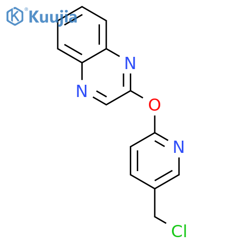 2-[5-(chloromethyl)pyridin-2-yl]oxyquinoxaline structure