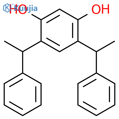 1,3-Benzenediol, 4,6-bis(1-phenylethyl)- structure