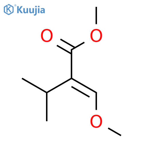 Butanoic acid, 2-(methoxymethylene)-3-methyl-, methyl ester structure