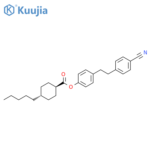 Cyclohexanecarboxylic acid, 4-pentyl-, 4-[2-(4-cyanophenyl)ethyl]phenylester, trans- structure