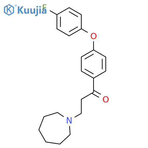 1-Propanone, 1-[4-(4-fluorophenoxy)phenyl]-3-(hexahydro-1H-azepin-1-yl)- structure