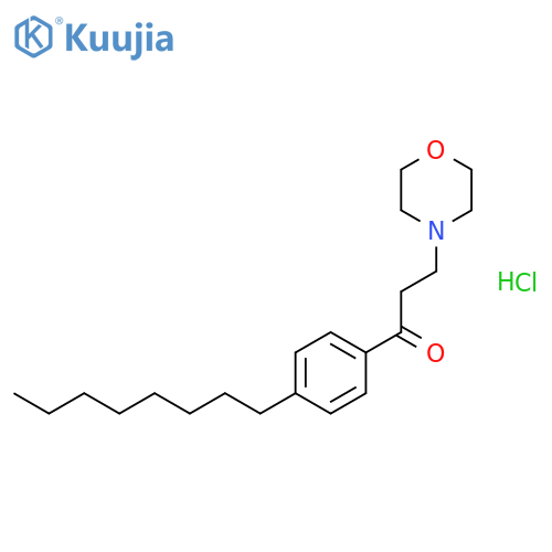 1-Propanone, 3-(4-morpholinyl)-1-(4-octylphenyl)-, hydrochloride structure