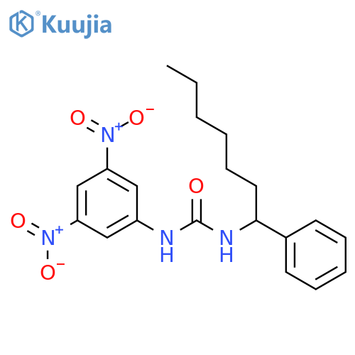 Urea, N-(3,5-dinitrophenyl)-N'-(1-phenylheptyl)-, (-)- structure