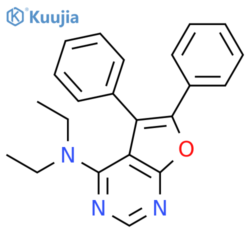 Furo[2,3-d]pyrimidin-4-amine, N,N-diethyl-5,6-diphenyl- structure