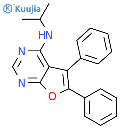 Furo[2,3-d]pyrimidin-4-amine, N-(1-methylethyl)-5,6-diphenyl- structure