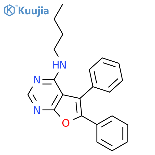 N-butyl-5,6-diphenylfuro[2,3-d]pyrimidin-4-amine structure