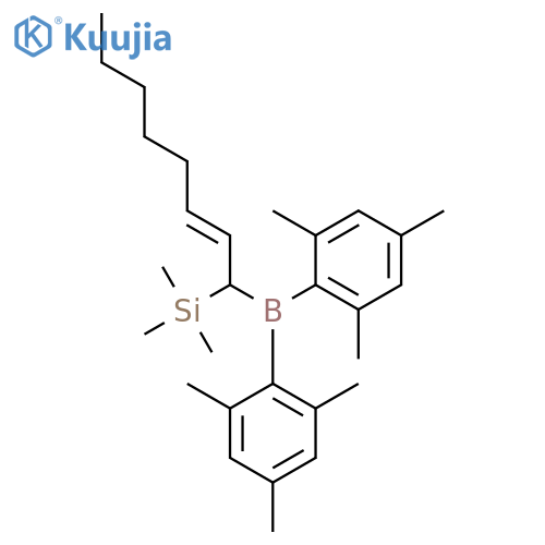 Borane, bis(2,4,6-trimethylphenyl)[1-(trimethylsilyl)-2-octenyl]- structure