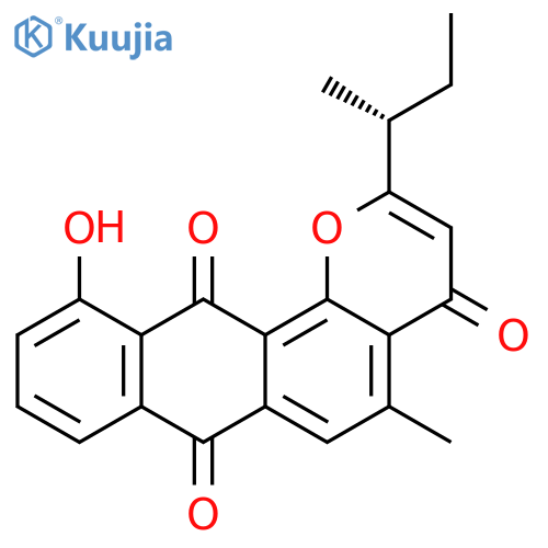 4H-Anthra[1,2-b]pyran-4,7,12-trione,11-hydroxy-5-methyl-2-[(1R)-1-methylpropyl]- structure