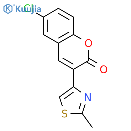 2H-1-Benzopyran-2-one, 6-chloro-3-(2-methyl-4-thiazolyl)- structure