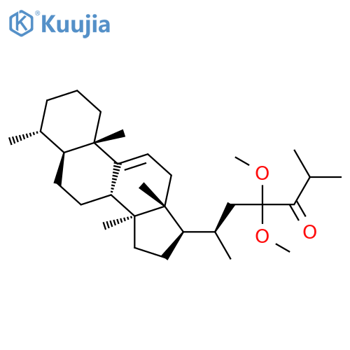 Cholest-9(11)-en-24-one, 23,23-dimethoxy-4,14-dimethyl-, (4a,5a)- structure