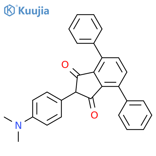 1H-Indene-1,3(2H)-dione, 2-[4-(dimethylamino)phenyl]-4,7-diphenyl- structure