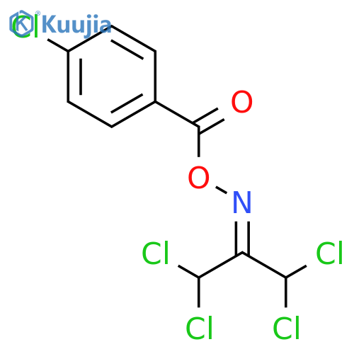2-PROPANONE, 1,1,3,3-TETRACHLORO-, O-(4-CHLOROBENZOYL)OXIME structure