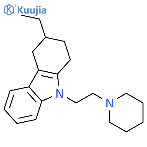 1H-Carbazole, 3-ethyl-2,3,4,9-tetrahydro-9-[2-(1-piperidinyl)ethyl]- structure