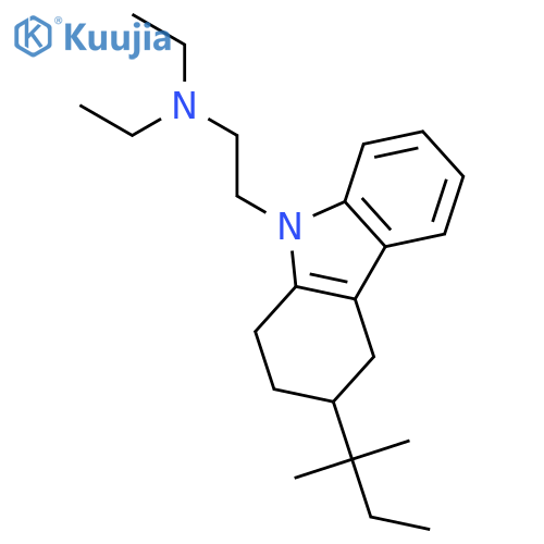 9H-Carbazole-9-ethanamine, 3-(1,1-dimethylpropyl)-N,N-diethyl-1,2,3,4-tetrahydro- structure