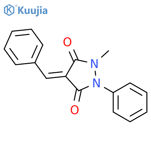 3,5-Pyrazolidinedione, 1-methyl-2-phenyl-4-(phenylmethylene)- structure