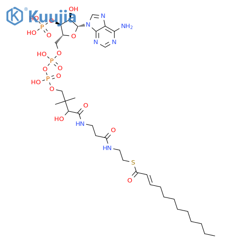 Coenzyme A, S-(2E)-2-dodecenoate structure