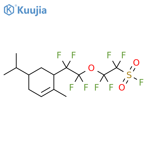 Ethanesulfonyl fluoride,1,1,2,2-tetrafluoro-2-[1,1,2,2-tetrafluoro-2-[2-methyl-5-(1-methylethyl)-2-cyclohexen-1-yl]ethoxy]- structure