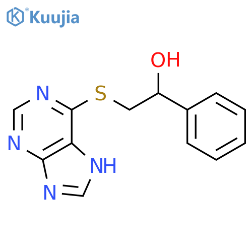 Benzenemethanol, a-[(9H-purin-6-ylthio)methyl]- structure