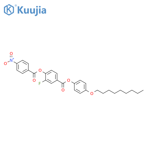 Benzoic acid, 3-fluoro-4-[(4-nitrobenzoyl)oxy]-, 4-(nonyloxy)phenyl ester structure