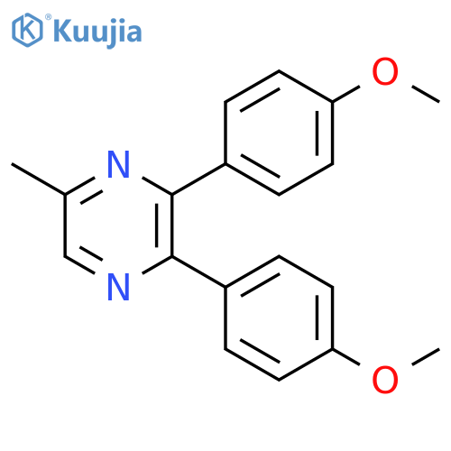 Pyrazine, 2,3-bis(4-methoxyphenyl)-5-methyl- structure